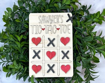 Valentines Tic Tac Toe Board Valentines Day Gift For Kids ~ Personalized Gift Party Favors Classroom Valentines Gifts For Students Birthday