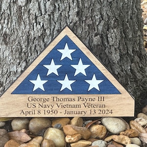 Veteran Memorial Flag Memorial Gift ~ Military Gifts Sympathy Gift Thinking Of You Shelf Décor ~ In Memory Of Military