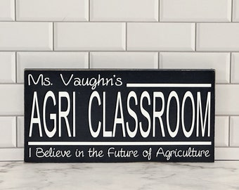 Agriculture Teacher Desk Name Plate ~ Gift For Ag Teacher ~ Future Farmers Gift ~ Teacher Appreciation Custom Teaching Sign ~ Ag Class Gift