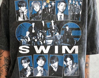 Limited Comfort Colors Swim Song Shirt, K-Pop ARMY Fan Music Gift Graphic Fan T-Shirt, Gift For Women and Man Unisex T-Shirt