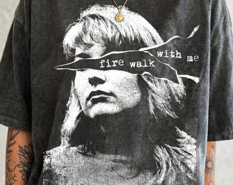 Limited Comfort Colors Fire Walk With Me Shirt, Vintage Twin Peaks Laura Palmer Fan T-Shirt, Gift For Women and Man Unisex T-Shirt