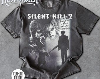 Limited Comfort Colors Silent Hill 2 Survival Game, Horror Video Game Pyramid Head Fan T-Shirt, Gift For Women and Man Unisex T-Shirt