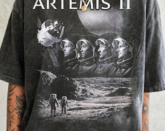 Limited Comfort Colors Artemis 2 Around The Moon Shirt, Vintage Artemis 2 Around The Moon Tee T-Shirt, Gift For Women and Man Unisex T-Shirt