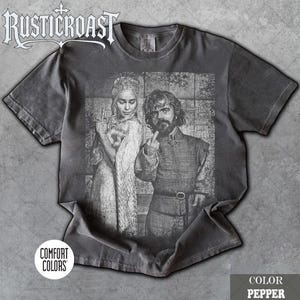 Begränsade komfortfärger Daenerys och Tyrion, Retro Game of Thrones Fan T-shirt, Gåva för kvinnor och män Unisex T-shirt