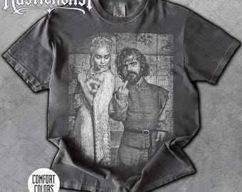 Limited Comfort Colors Daenerys and Tyrion, Retro Game of Thrones Fan T-Shirt, Gift For Women and Man Unisex T-Shirt