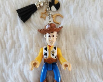 Cute Upcycled Disney Toy Story Woody Keychain Bag Charm