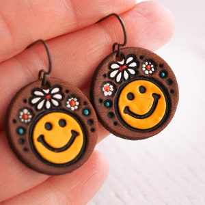 Happy Hippie Leather Earrings image 1