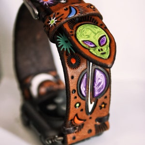 Custom Apple watchband for Layla iwatch strap tooled leather watch band handmade by Mesa Dreams image 7