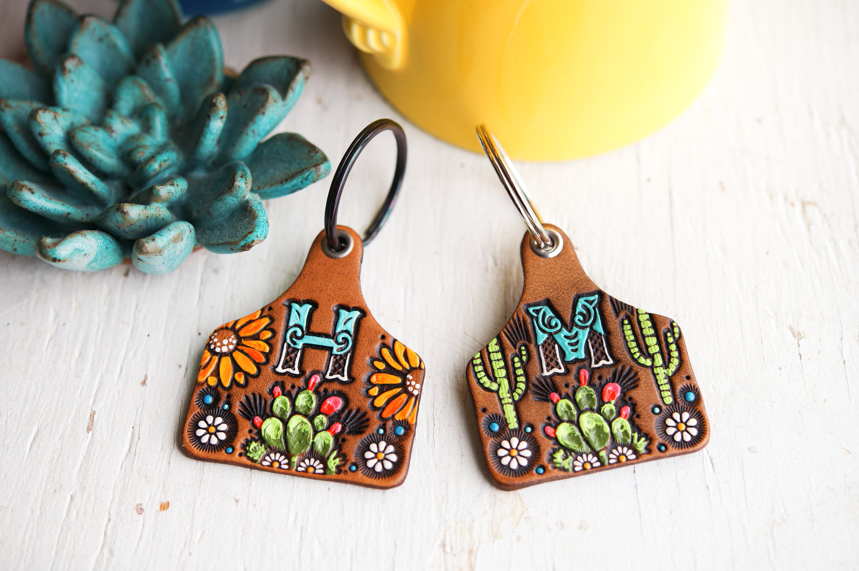 Leather Ear Tag Keychain 2025