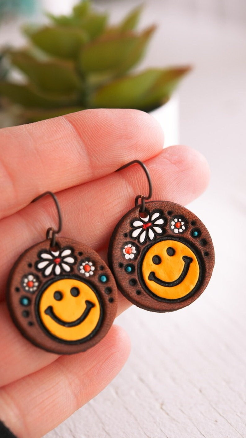 Happy Hippie Leather Earrings image 1