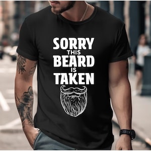 Przepraszam, ta broda jest zajęta T-shirt Walentynki, Koszulka z brodą, Bluza walentynkowa, Bluza z kapturem z sercem walentynkowym, T-shirt walentynkowy
