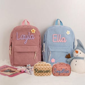 Sac à dos et sac à lunch personnalisés pour enfants, Cartable léger et durable pour tout-petits, Bretelles réglables, Cartable pour tout-petits