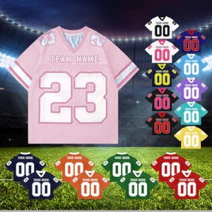 Camiseta de fútbol personalizada para mujer, top corto con nombre y número personalizados, atuendo para el día del partido para aficionados y uniformes de equipo, camiseta de fútbol con texto personalizado
