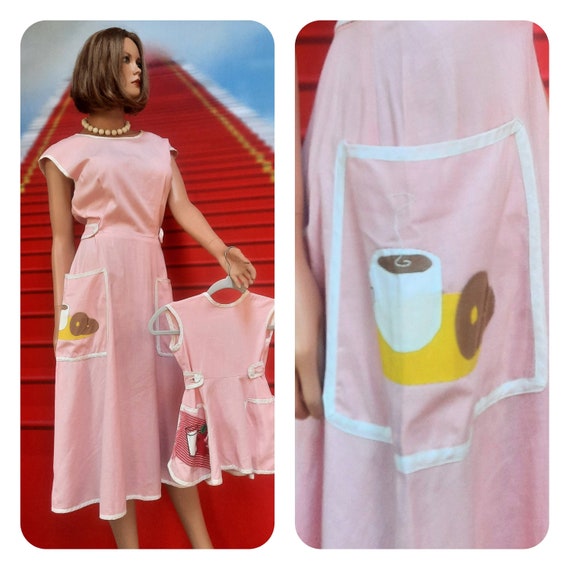 RARE vintage 1940s mother and daughter matching pi