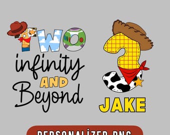 Toy Story Custom Logo Name, To Infinity and Beyond Personalized Png, Toy Story Birthday Png,  Digital File