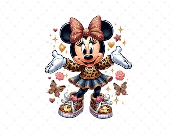 Minnie mouse cute clipart, Minnie mouse png, Transparent Design, Instant Download