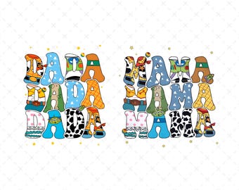 Bundle Dad And Mom PNG, Toy Story Dad Mom Png, Birthday Boy Family, Toy Story Family Trip, Magical Kingdom Png, Birthday Boy,