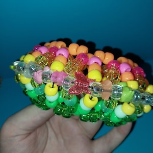 Rainbow Tropical Gyaru Kandi UFO Cuff