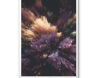 Crystal Burst Abstract Art Print: Cosmic Energy (Digital Download)
