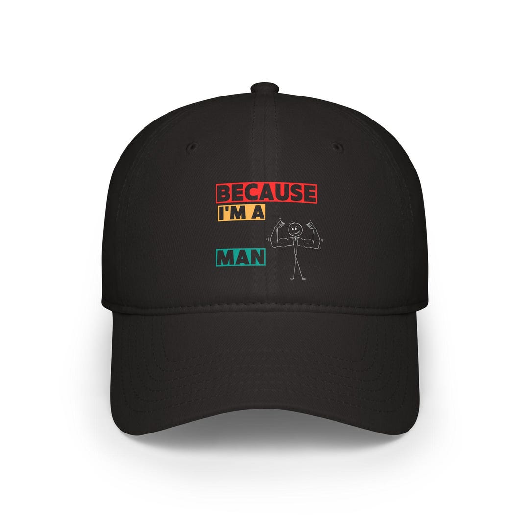 Funny Men's Cap, Humorous Dad Hat, Hilarious Because I'm A Man Baseball ...