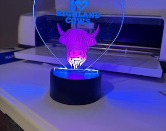 I love highland cow night light
