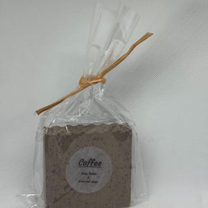 coffee, oatmeal soap