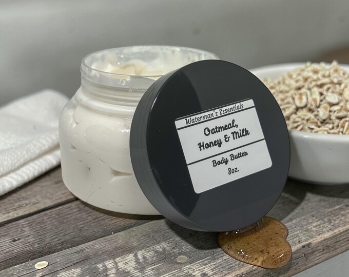 Featured listing image: Organic Shea & Cocoa Body Butter I Oatmeal, Honey, Milk Scented