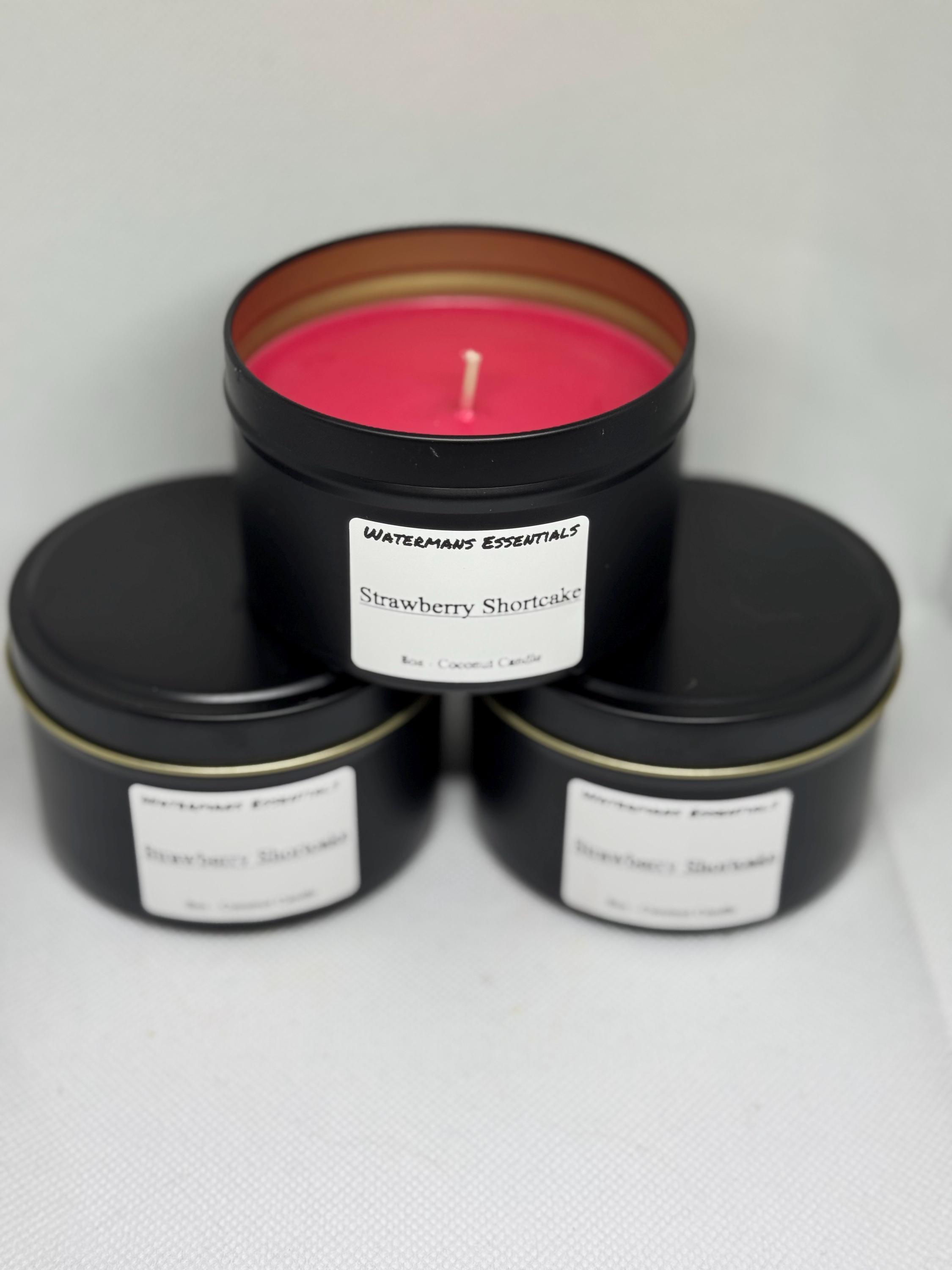 Strawberry shortcake coconut wax candle