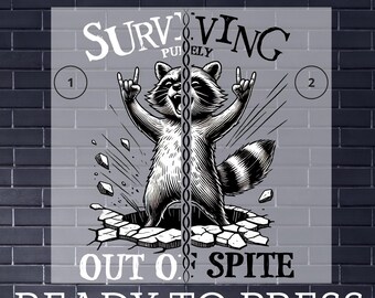Funny Raccoon DTF Transfer: Sarcastic Wild Animal Design, Ready To Press