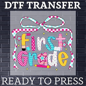 Preppy Coquette DTF Transfer: Back To School Heat Press Design