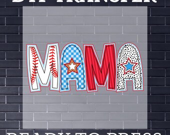 SoftBall Mama DTF Transfer, Baseball Mama Ready To Press, Bulk DTF, SoftBall Mama DTF, For Baseball Fans, Gift For Mama, Mothers Day Gift
