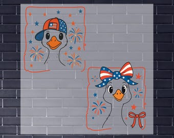 4th of July DTF Transfer: America Goose Heat Press Design