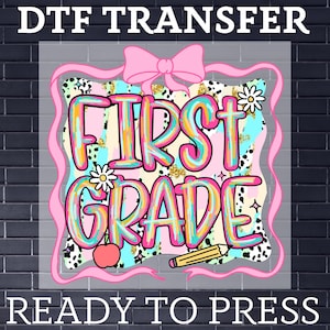 Preppy Coquette DTF Transfer: Back To School Heat Press Design