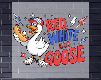 Funny 4th of July Goose DTF Transfer: Independence Day Ready-to-Press