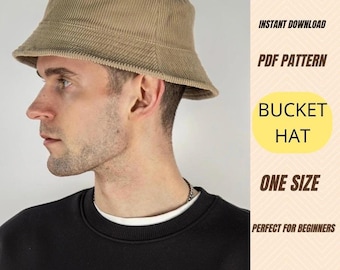 Bucket Hat Sewing Pattern PDF - Easy DIY Hat Pattern - Beginner Friendly - Instant Download