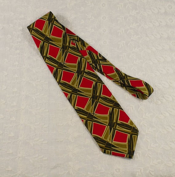 Vintage Designer Yves St. Laurent YSL Silk Abstra… - image 2