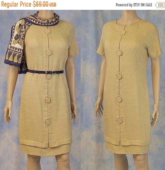 SALE 30/% OFF Coupon Code FAVORITE30 Vintage 1960s Baroque Print Dress