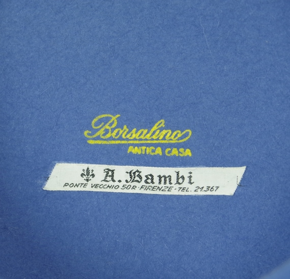 Vintage 1960s Borsalino Blue Women's Fur Felt Ber… - image 7
