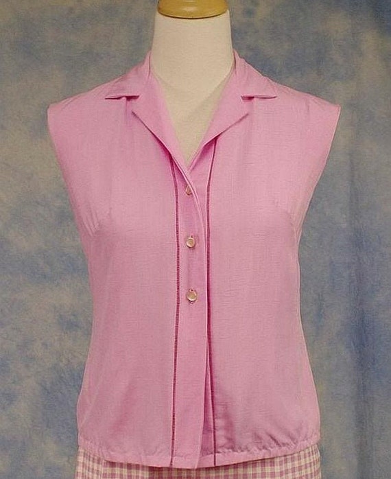 Vintage 50s 60s Tabak of California Pink Rayon Sle