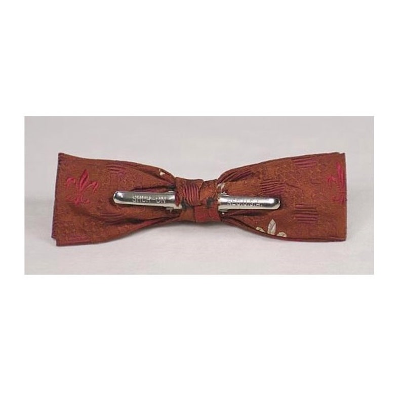 Vintage Shur-On 1950s Rayon Rat Pack Bow Tie image 3