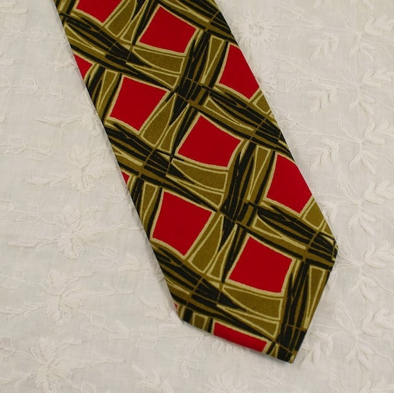 Vintage Designer Yves St. Laurent YSL Silk Abstra… - image 1