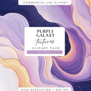 Purple Galaxy Background, Outer Space Starry Night Sky Watercolor Texture, Digital Paper for Scrapbooking & Junk Journal, Cosmic Background,
