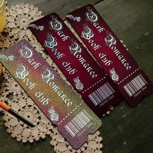 You Had Me At Trigger Warning Bookmark | Dark Romance Book Club | Gothic Skull Glitter Holographic Handmade | Book Club Gift | Skull & Roses