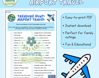 Flygplatsskattjakt för barn | Utomhusspeläventyr | Semesterspel för barn | Sightseeing | Aktiviteter för barn