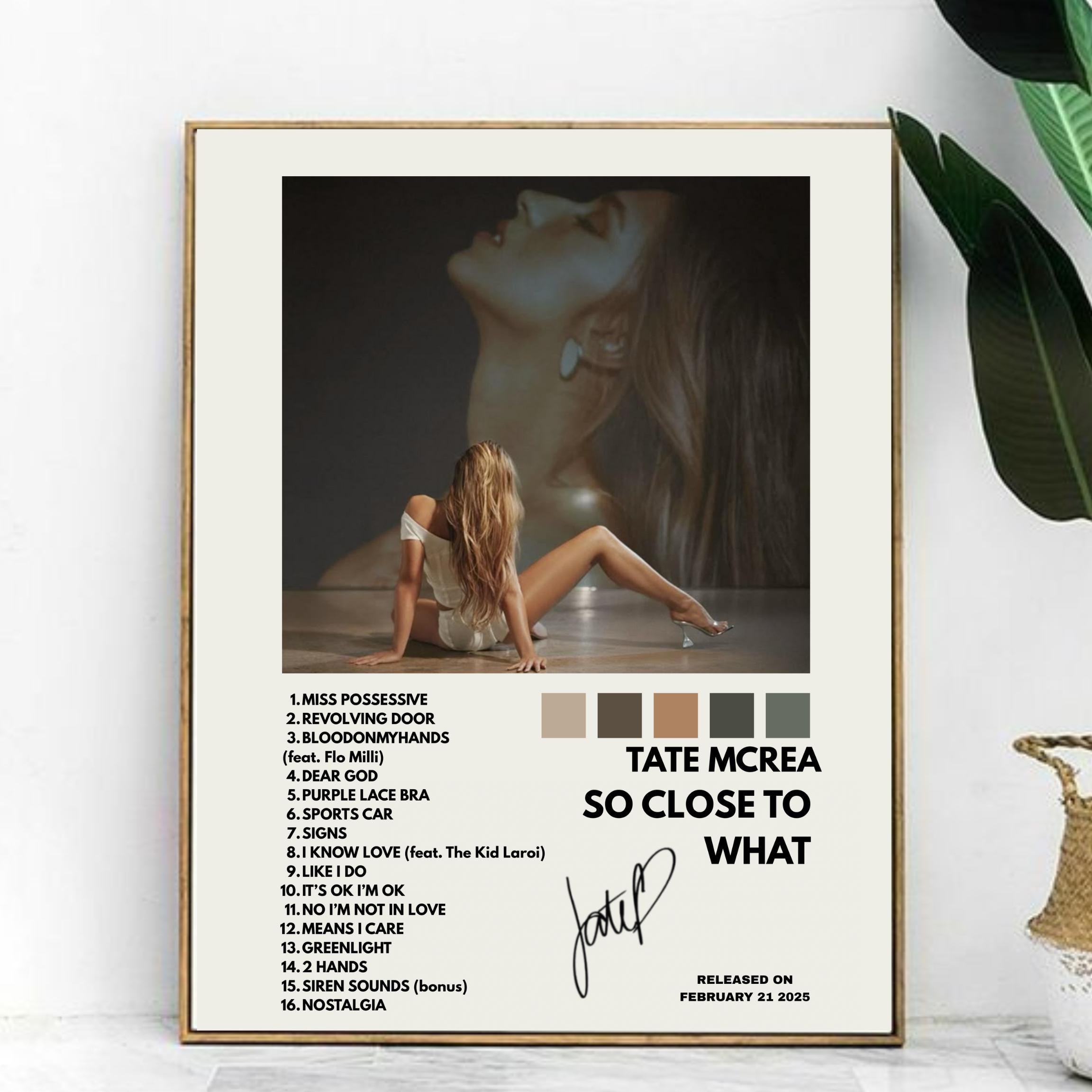 Tate McRae - So Close To What サイン入りポスター Tate Mcrae 