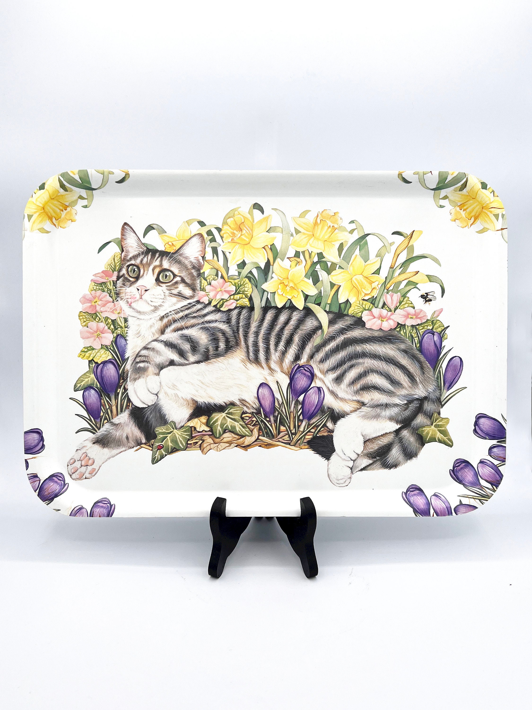 Small Plastic Tray for Dresser - Cat in Window by Catherine Piret Made in  Italy