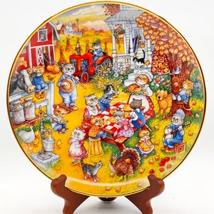 Vintage Franklin Mint &quot;A Purrfect Feast &quot; Collector Plate by Bill Bell | LC5174