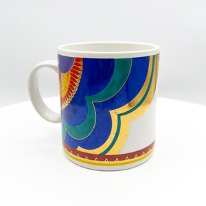 Vintage Laurel Burch Plum Blossom with Gold Background Coffee Mug Made in Japan 14 oz