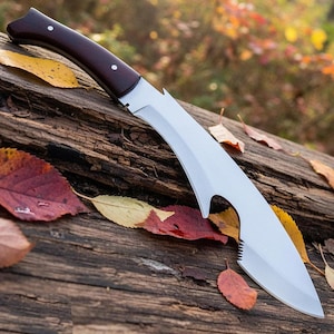 Couteau de chasse avec gaine Lame en acier D2 fait main Couteaux Cadeaux Saint Valentin pour lui