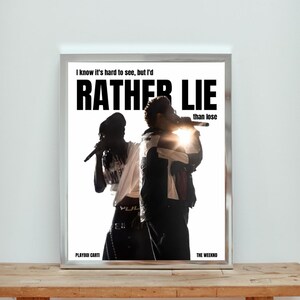 RATHER LIE de Playboi Carti y The Weeknd l Póster digital